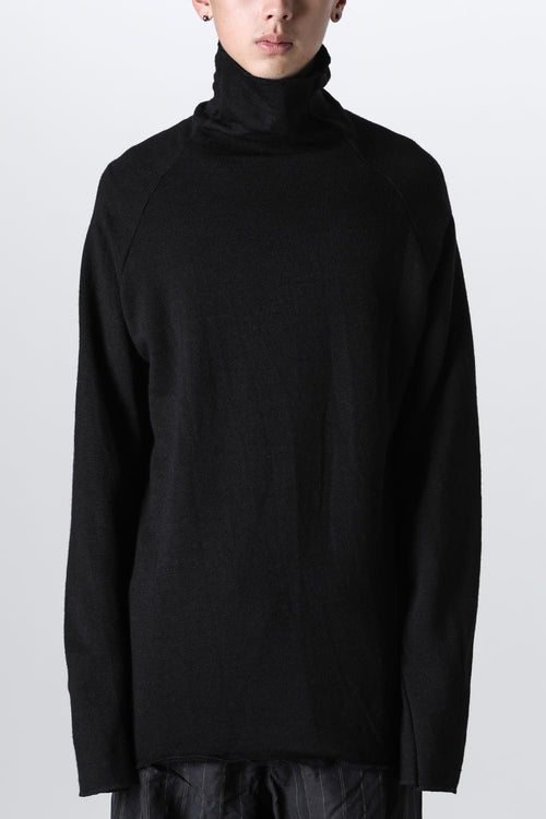 Fleece Wool Bottle Neck Black - ware