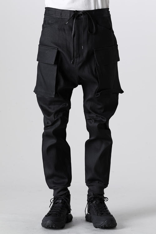 Black Denim Cargo Pants - The Viridi-anne