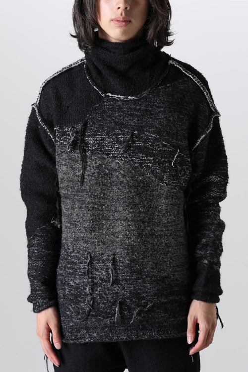 Reversible Grunge Sweater Black - The Viridi-anne