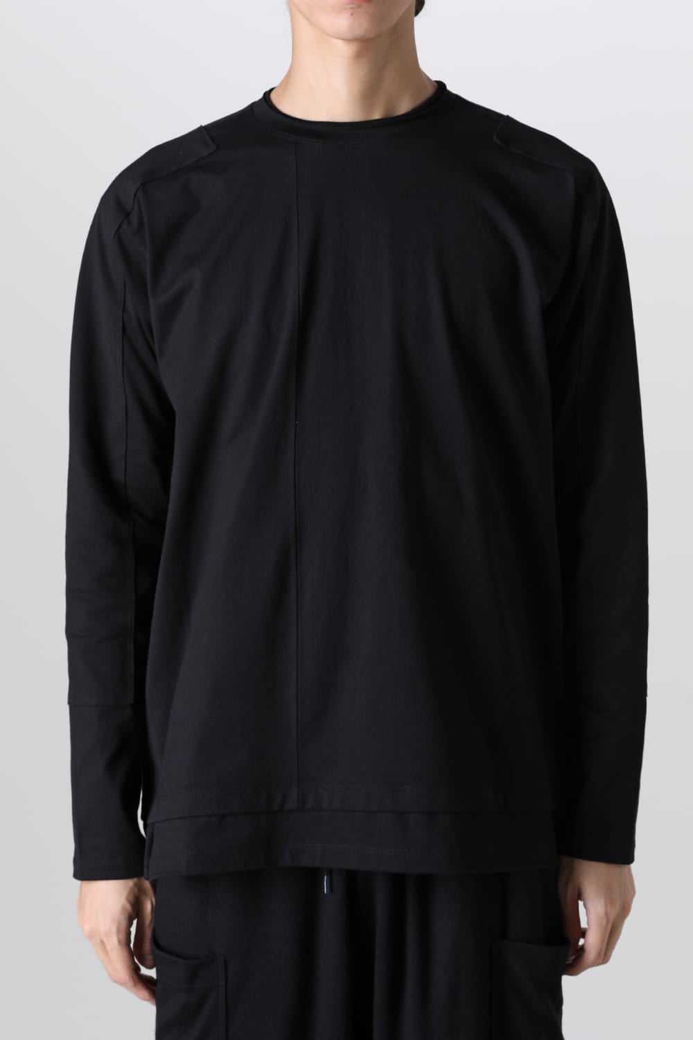 44cm着丈ヴィリジアン Tシャツ カットソー 七分袖 タートルネック コットン 1 S 黒