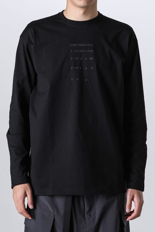 Embroidered L/S T-shirt Black - The Viridi-anne