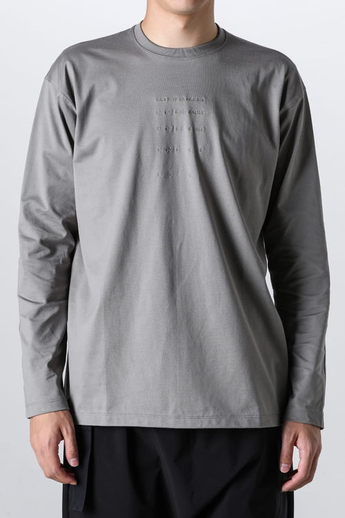 Embroidered L/S T-shirt Gray - The Viridi-anne