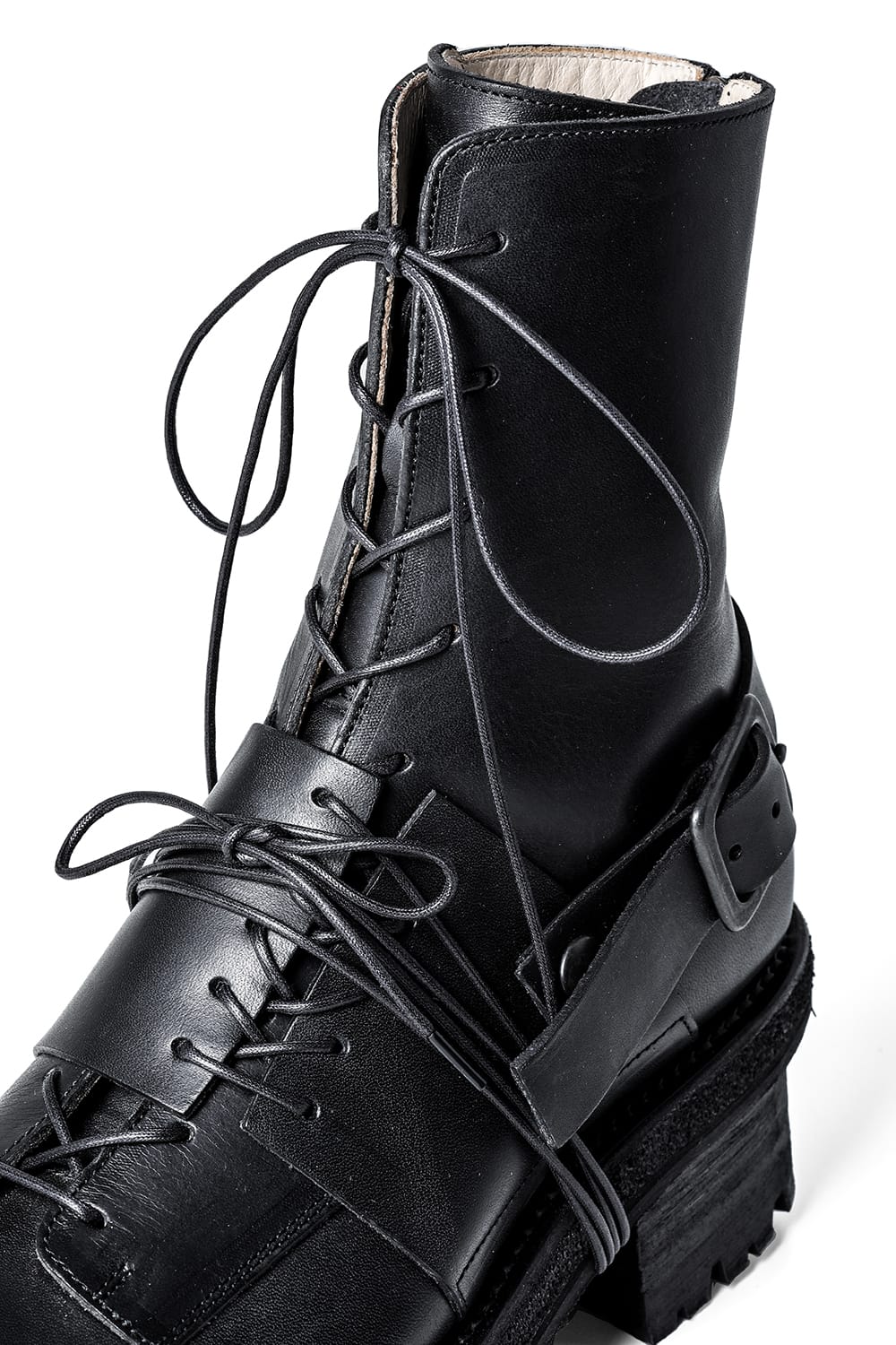 VI-3683-09 | Layered Lace Up Boots | The Viridi-anne | Online 