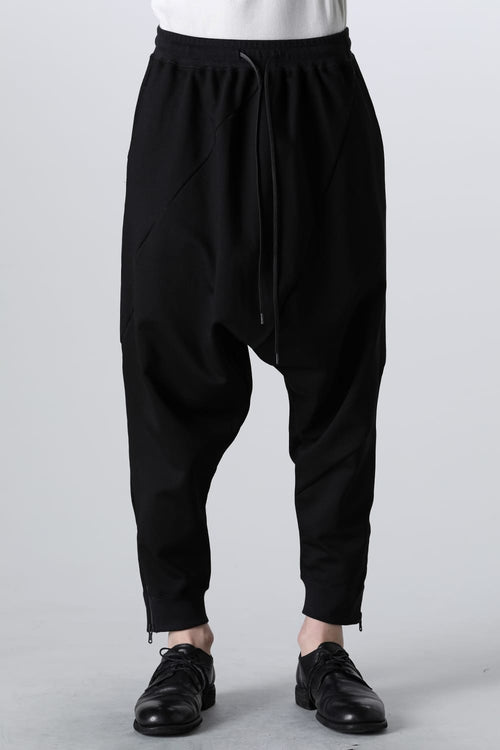 Sweat Drop-Crotch Pants  Black - The Viridi-anne