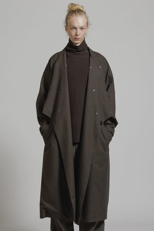 Shark Skin Collarless Coat - The Viridi-anne