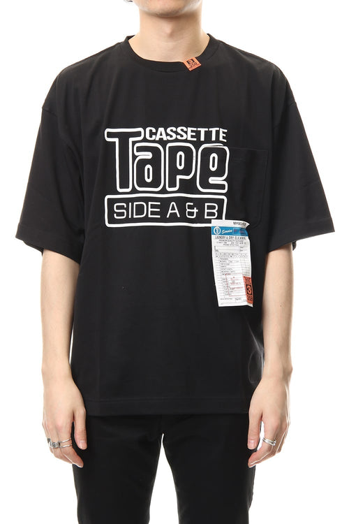 CASSETTE TAPE Printed T-shirt Black - MIHARAYASUHIRO - ミハラヤスヒロ