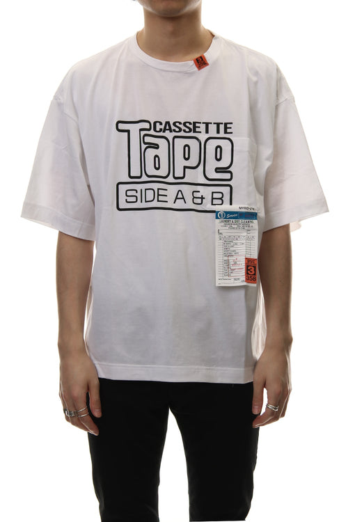 CASSETTE TAPE Printed T-shirt White - MIHARAYASUHIRO - ミハラヤスヒロ