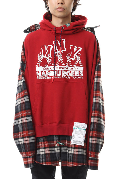 Shirt Docking hoodie Red - MIHARAYASUHIRO