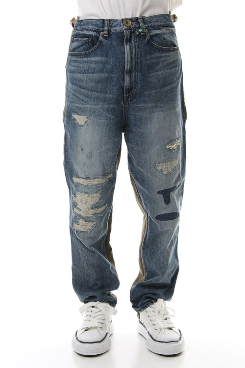 Docking military Denim pants - MIHARAYASUHIRO