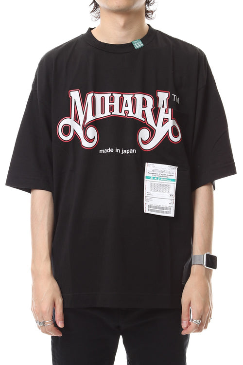 "MIHARA" Printed t-shirt Black - MIHARAYASUHIRO