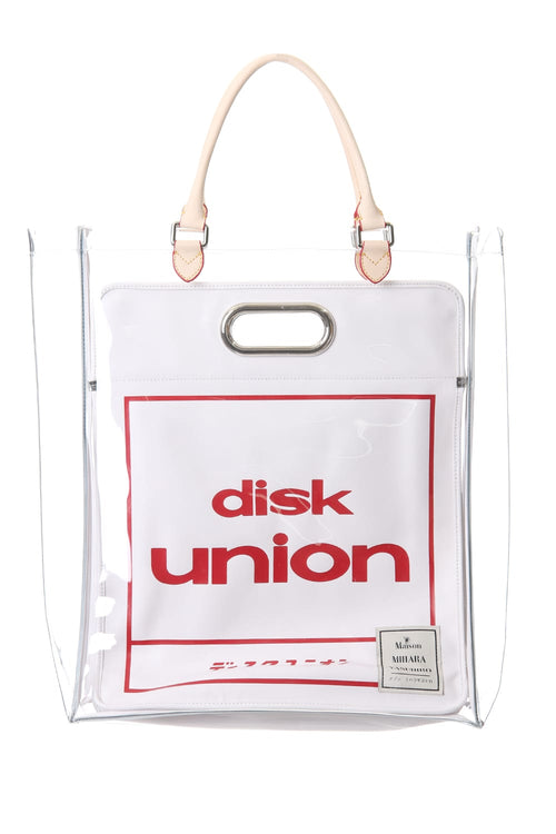 Disk union pvc Shopping Bag White - MIHARAYASUHIRO