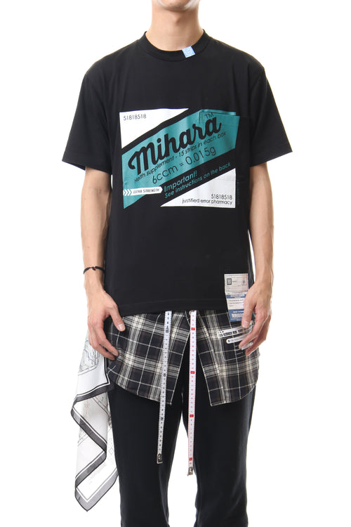 Scarf T-shirt Black - MIHARAYASUHIRO - ミハラヤスヒロ