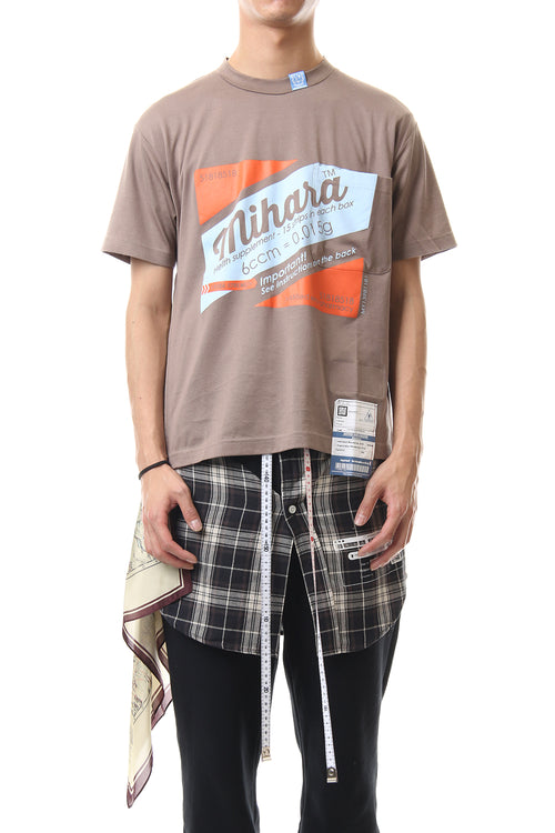 Scarf T-shirt Brown - MIHARAYASUHIRO