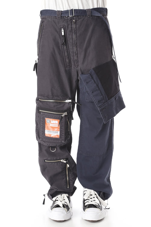 Left docking Military pants Black - MIHARAYASUHIRO