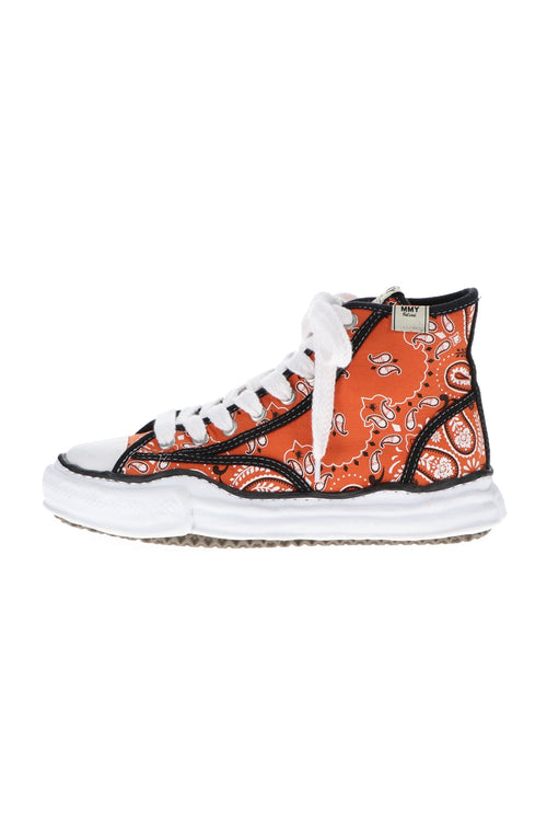 -PETERSON high- Original sole canvas bandana Hi-top sneakers Orange - MIHARAYASUHIRO