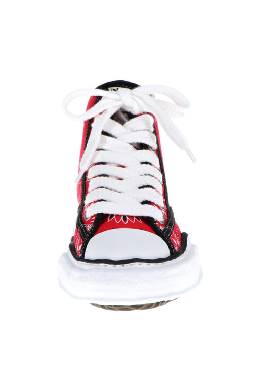 -PETERSON high- Original sole canvas bandana Hi-top sneakers Red - MIHARAYASUHIRO