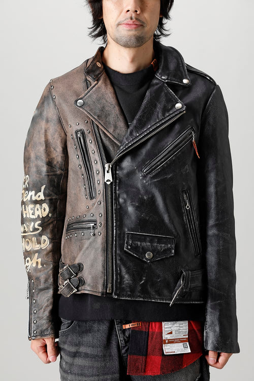 Painted Biker Jacket - MIHARAYASUHIRO