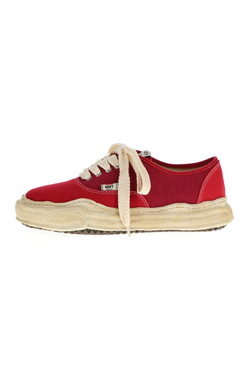 -BAKER- Over-dyed original sole canvas Low-Top sneakers Red - MIHARAYASUHIRO