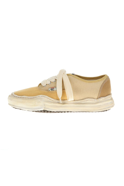 -BAKER- Over-dyed original sole canvas Low-Top sneakers Yellow - MIHARAYASUHIRO