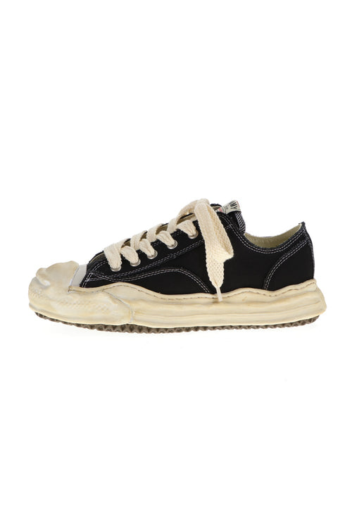 -HANK- Over-dyed original sole canvas Low-Top sneakers Black - MIHARAYASUHIRO