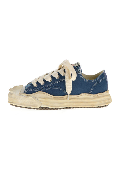 -HANK- Over-dyed original sole canvas Low-Top sneakers Blue - MIHARAYASUHIRO