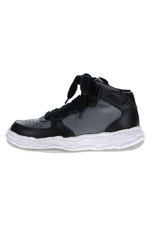 -WAYNE high- Original sole leather High-Top sneakers Black / Gray - MIHARAYASUHIRO