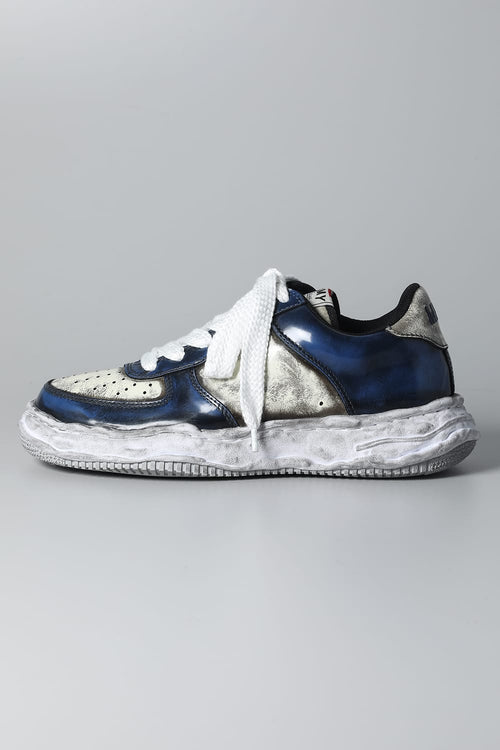 WAYNE LOW Brushed patent leather Sneakers  Blue - MIHARAYASUHIRO
