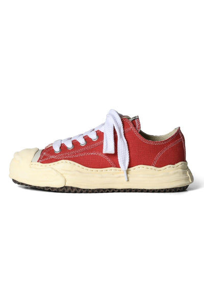 HANK- Original sole sneaker LOW Cut canvas Vintage like Sole Orange - MIHARAYASUHIRO