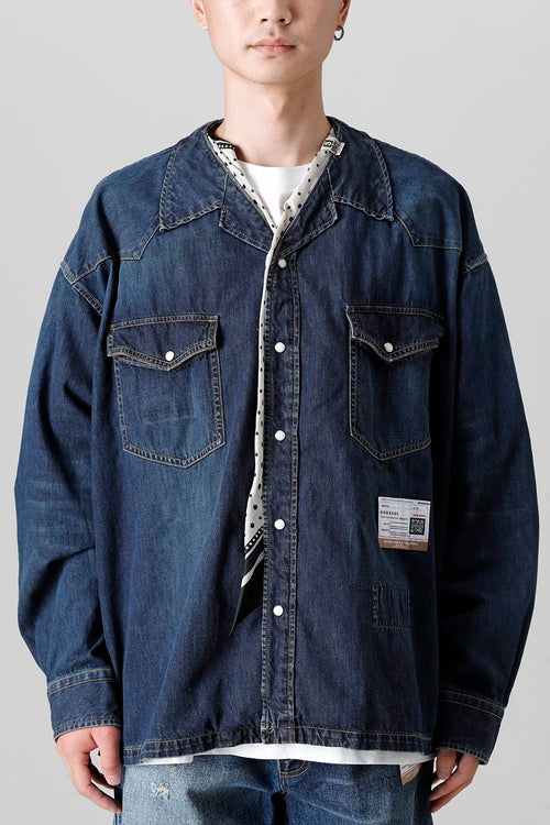 Scarf Denim Shirt - MIHARAYASUHIRO