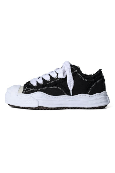 -HANK low- original sole mix canvas sneakers Black - MIHARAYASUHIRO