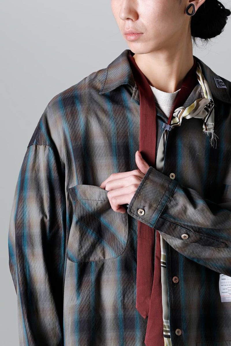 A10SH071 | Mix Layered Check Shirt | MIHARAYASUHIRO | Online Store