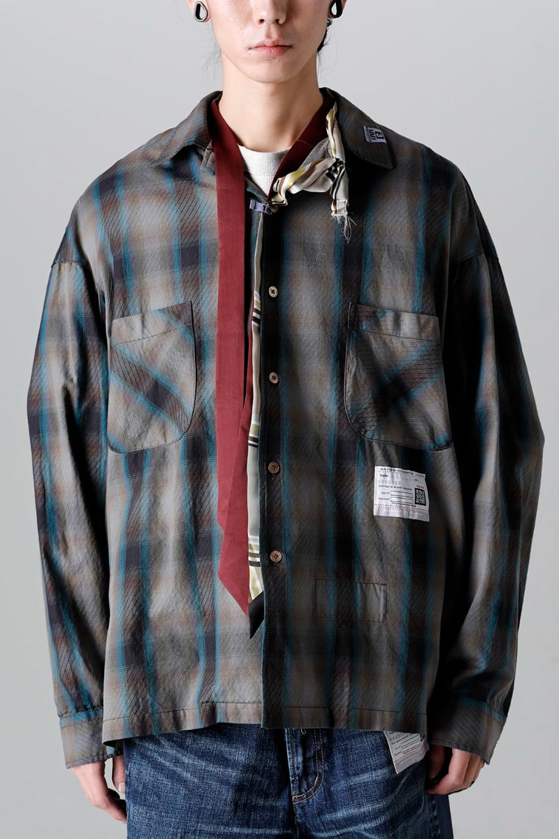 Mix Layered Check Shirt