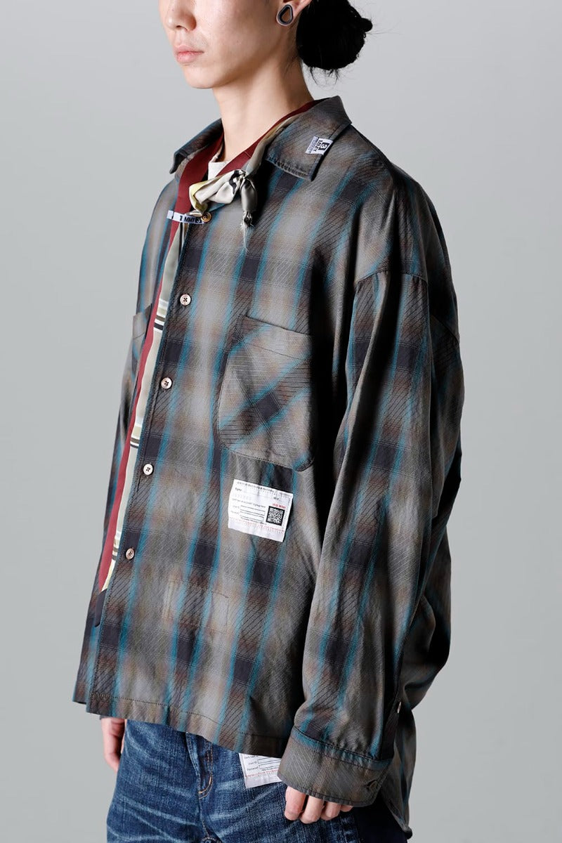 A10SH071 | Mix Layered Check Shirt | MIHARAYASUHIRO | Online Store