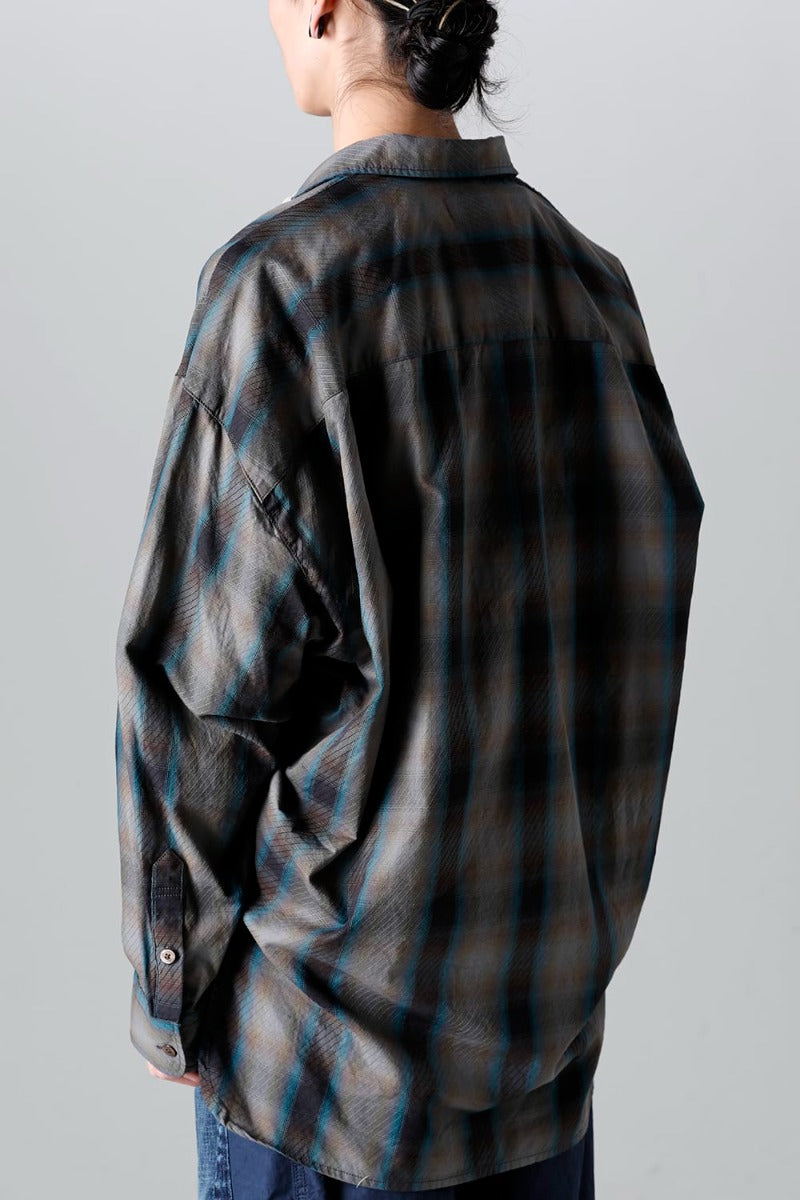 A10SH071 | Mix Layered Check Shirt | MIHARAYASUHIRO | Online Store