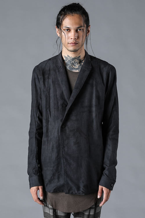 Uneven Dyed Linen x Rayon Tailored Shirt JKT - D.HYGEN