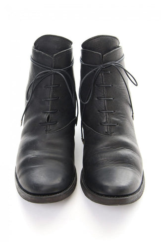 Horse Leather Raceup Boots - D.HYGEN