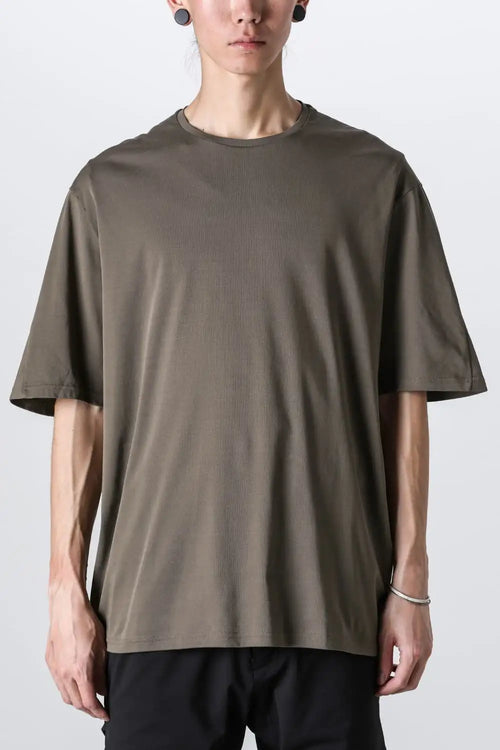 Short sleeve high gauge jersey Olive - DEVOA