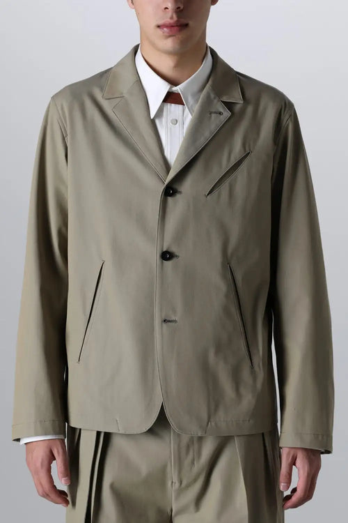 Slash Pocket Jacket Khaki - IRENISA