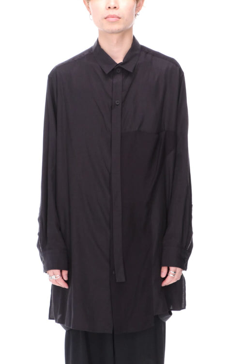 Black x Black Switching Shirt  - Yohji Yamamoto