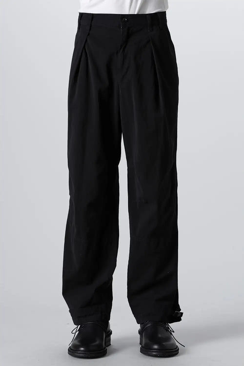 Dry Cotton Wide Trousers  Black - The Viridi-anne