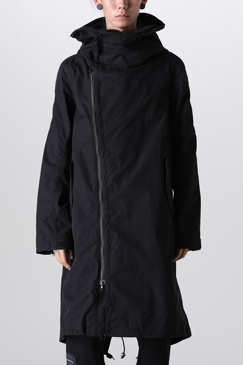 Multi Zip Military Hoodie Coat - Without Patches Black - nude:masahiko maruyama