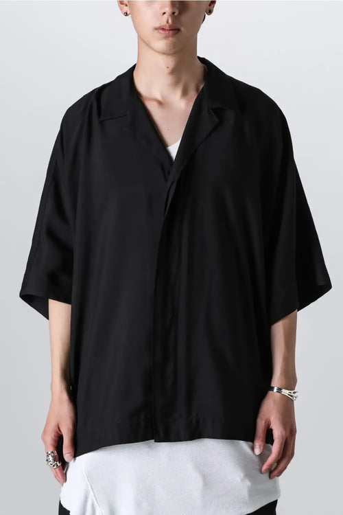 Viscose / Cupro Fibriled Gaba Short Sleeve Shirt - JULIUS