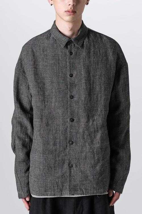 Jacket linen / glen check - DEVOA