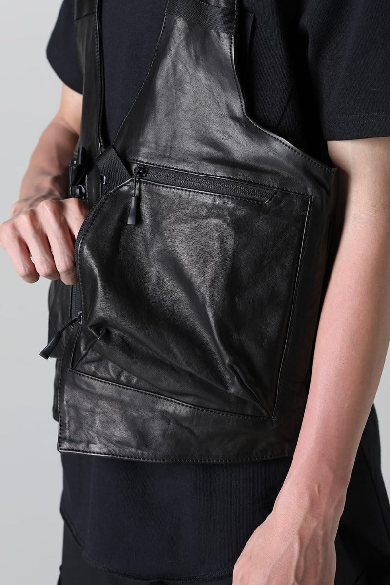 CJ-2540 | Tactical Leather Cargo Vest | CIVILIZED | Online Store