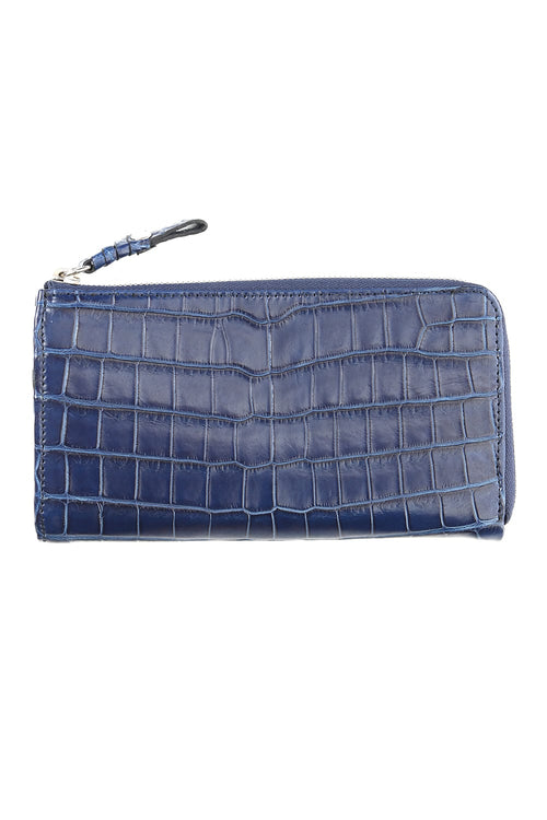 Tower Wallet Crocodile Ai Indigo - cornelian taurus