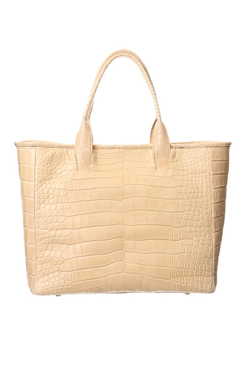 Cut off Tote BIG Crocodile Natural - cornelian taurus