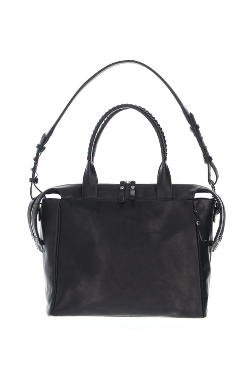 Slide tote bag - Cow leather from Hokkaido Black - cornelian taurus