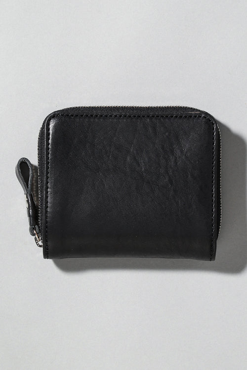 Tower half Wallet - Cow leather from Hokkaido Black - cornelian taurus