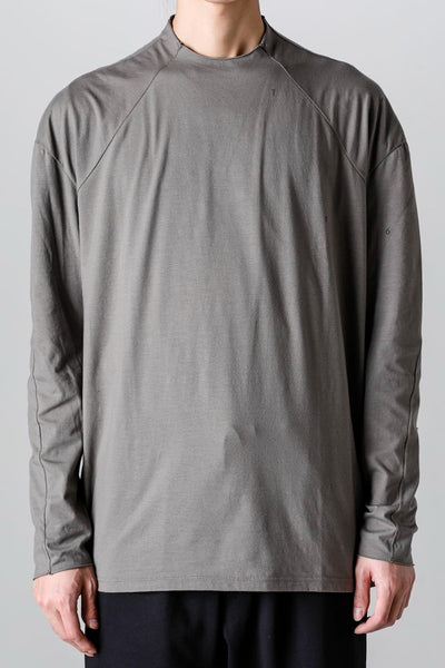 Long sleeve cotton stretch jersey  Mud Gray - DEVOA