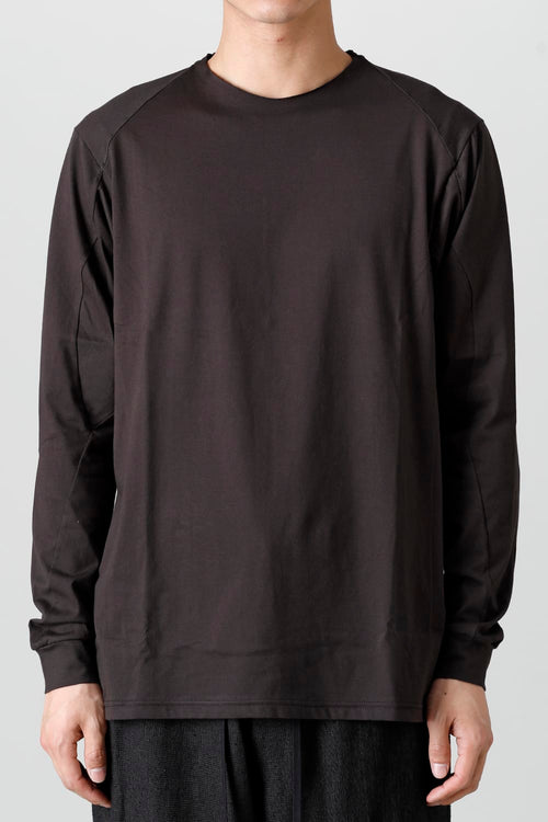 Long sleeve japanese paper jersey charcoal dyed  Charcoal - DEVOA